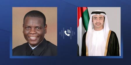 عبدالله بن زايد يهنئ هاتفيا رونالد لامولا ويبحثان العلاقات الثنائية بين الإمارات وجنوب أفريقيا - AARC مصر