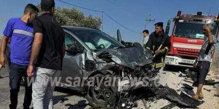 إصابات بحادث تصادم على طريق البترول في اربد .. صور - AARC مصر